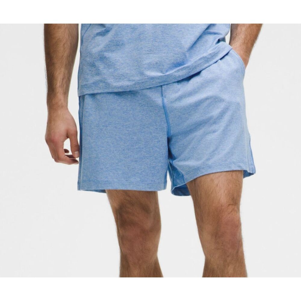 Lululemon Soft Jersey Short 5" Heathered Pool Party/Heathered Ocean Air Large
